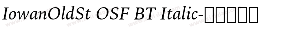 IowanOldSt OSF BT Italic字体转换